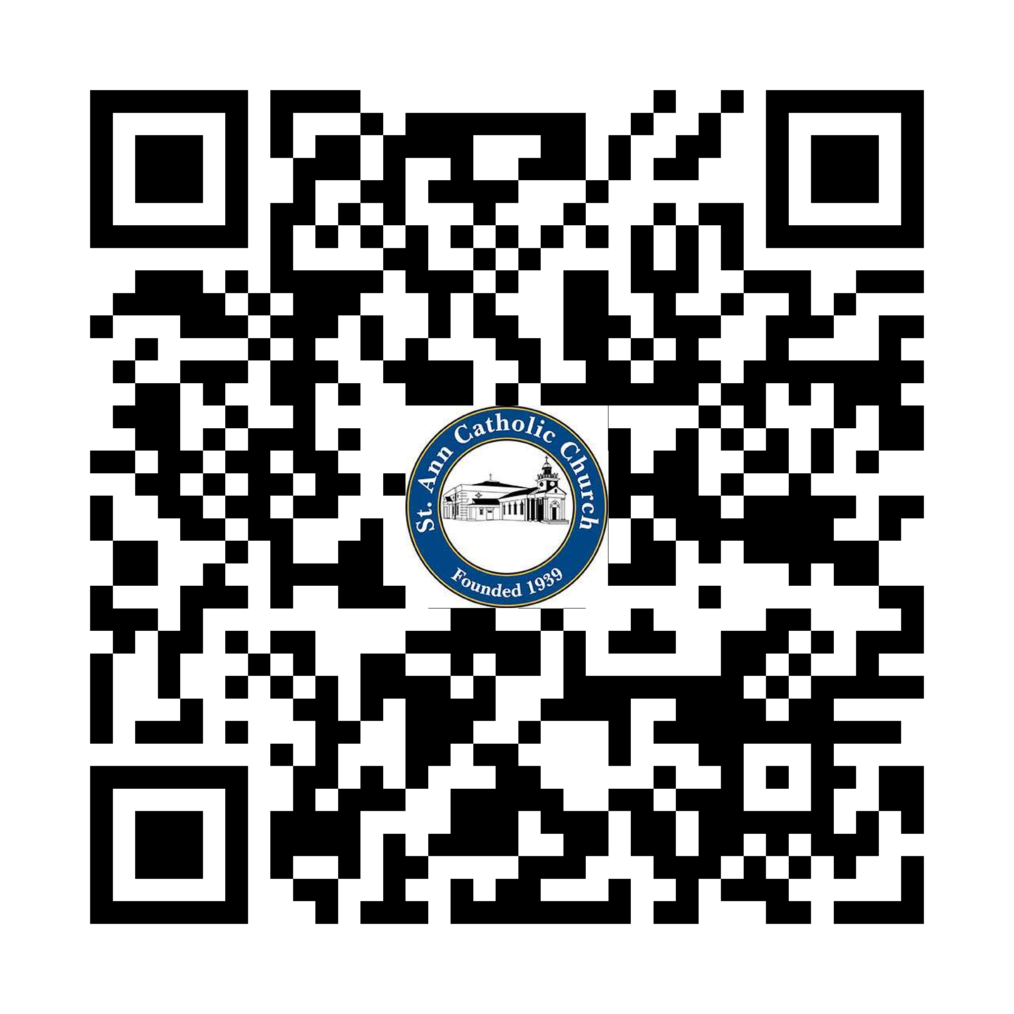 QR code for St. Ann Catholic Church